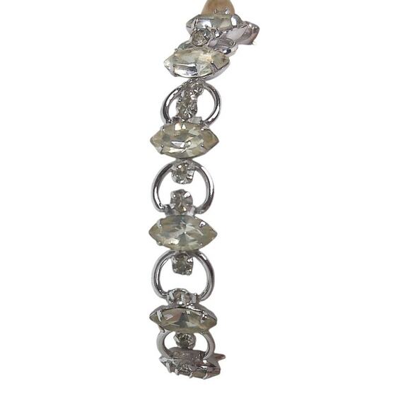 Vintage Van Dell Sterling Silver Rhinestone Bracelet - Picture 5 of 6